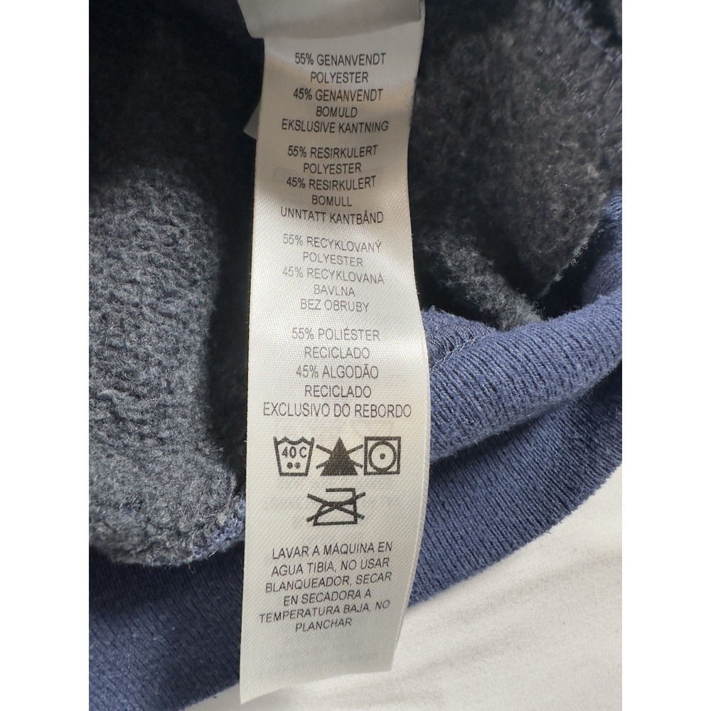 Patagonia Sweatshirt Women Medium Ridge Rise Stripe Uprisal Blue Organic Cotton - Picture 6 of 11